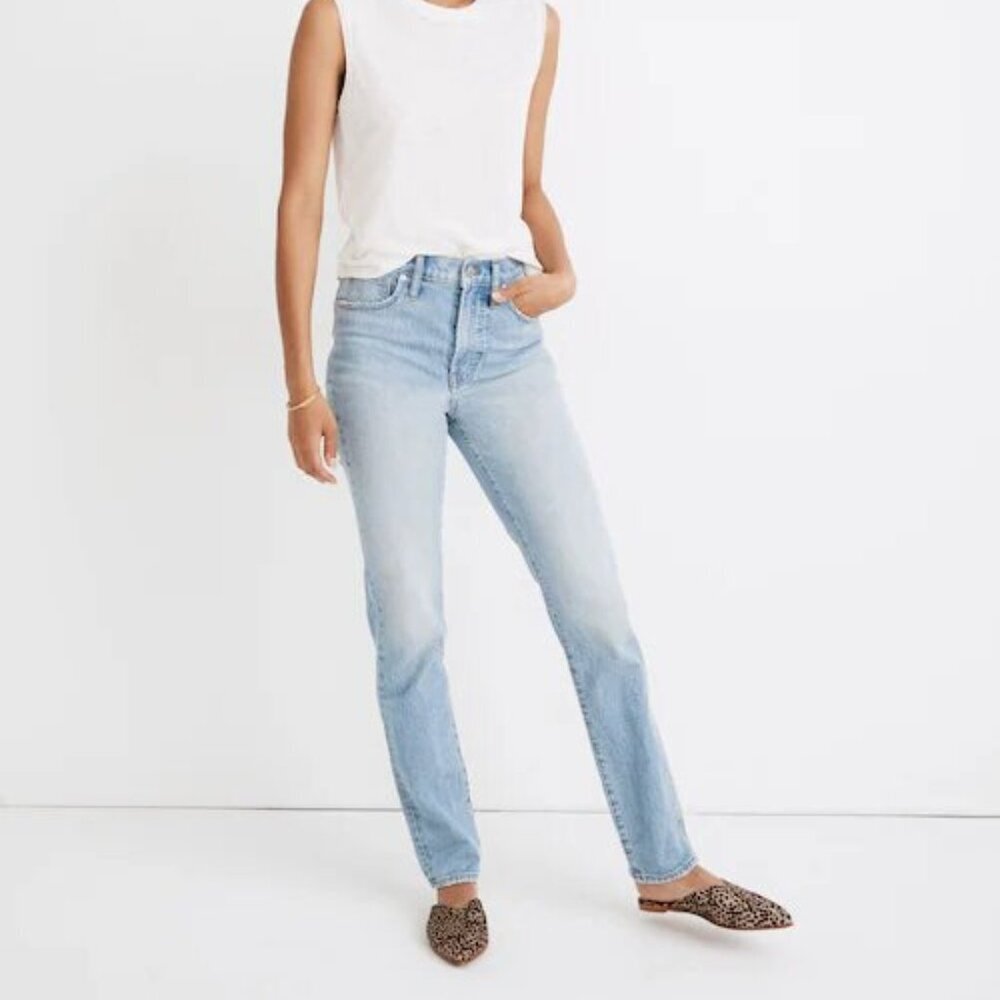 Madewell Light Wash The Perfect Vintage Full Length High Rise Denim Jeans